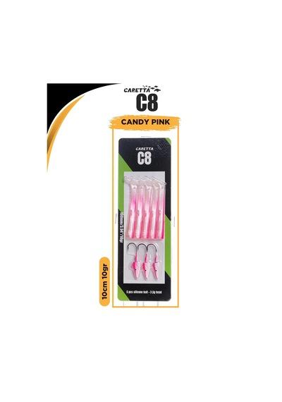 Caretta C8 10cm 10gr Lrf Silikon Yem Candy Pink