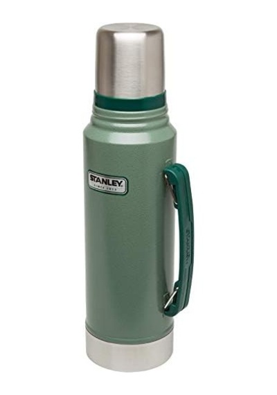 Klasik Vakumlu Paslanmaz Çelik Termos, Yeşil, 1 L, Çift Duvar Yalıtımı, Makinede Yıkanabilir, 11.7w X 35.8h Cm Açık Beyaz