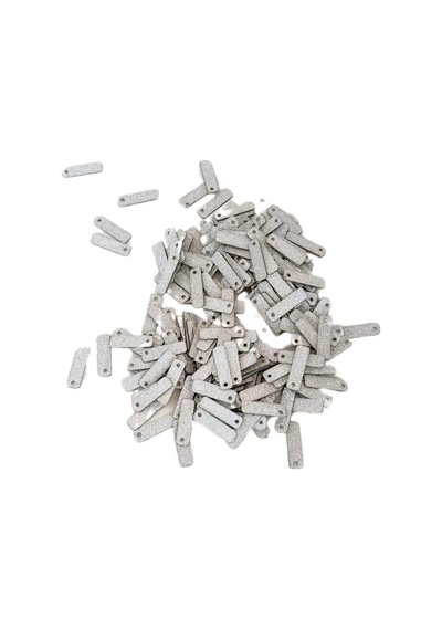 Jenerik Mat Beyaz 15 X 5 Mm Dantel Oya Yazma Halhal Abiye Lazer Kesim Pul 600 Adet / 24 Gram