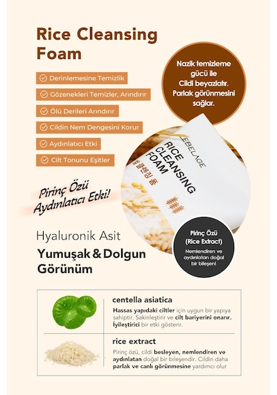 Lebelage Kore Pirinç Özü İçeren Aydınlatıcı Temizleme Köpüğü Lebelage Korean Rice Cleansing Foam
