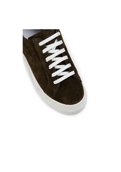 Deery Hakiki Süet Haki Sneaker Kadın Ayakkabı - Z1681Zhakc08 Haki