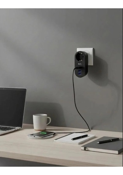 Ftr-07 2xusb 1xtypec Termal Akım Korumalı Isıya Dayanıklı Tekli Priz 0 - 2 M