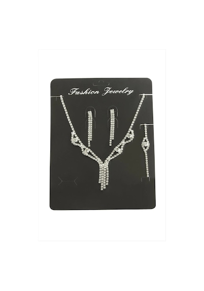Sallantılı Taşlı Set Kolye Elk-bjtıeg Gümüş 72214650
