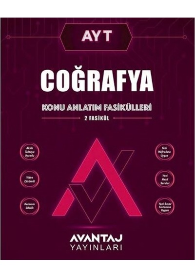 Ayt Coğrafya Konu Anlatım Fasikülleri 2 Fasikül Avantaj Yayınları (548378002)
