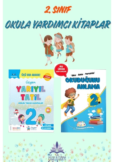 Üçgen 2.sınıf Yarıyıl Tatil Kitabı 1.dönem Konularını Kapsar - Okuduğunu Anlama Hediyeli