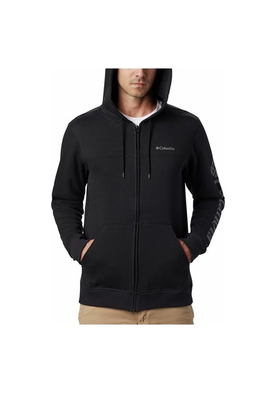 Columbia Logo Fermuarlı Erkek Sweatshirt Siyah
