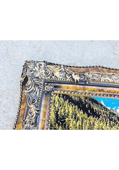 Vadiye Bakış Adlı İran Tebriz Halı Tablo 123x73cm - Duvar Halı Kilim Tablo