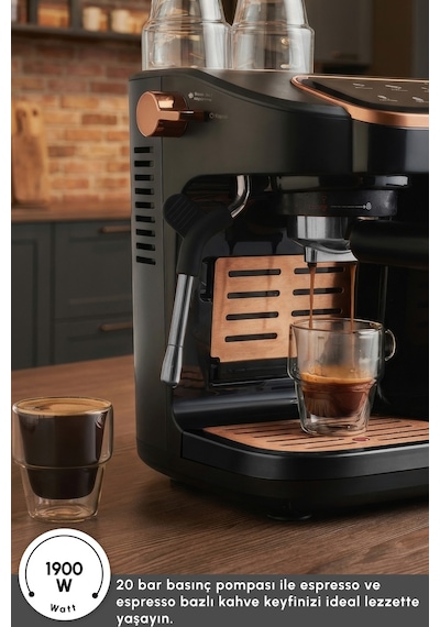 Karaca Hatır Perfetto Dijital Ve Dokunmatik Ekranlı Espresso Ve Türk Kahve Makinesi