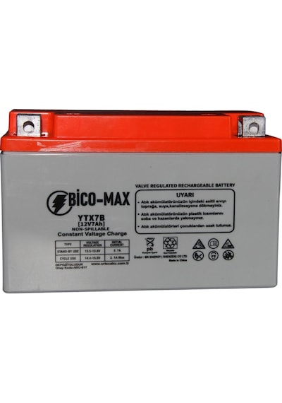 Bicomax 12V 7AH YTX7B MOTOSİKLET AKÜSÜ