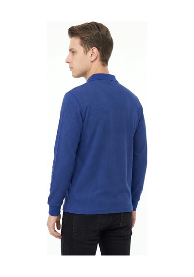 Dynamo Erkek Mevsimlik Polo Yaka Cepli Sweatshirt Bgl-st05366 Indigo
