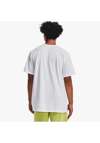 Under Armour Logo Emb Heavyweight Ss Erkek Beyaz T-shirt Düz 1373997 Beyaz
