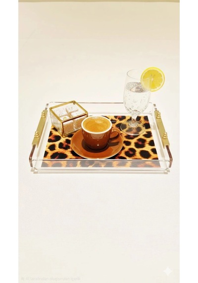 Leopard Tray -s- Leopar Desenli Dekorasyon Ve Sunum Tepsisi