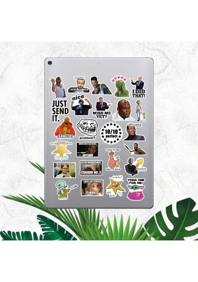 Komik Mem Çıkartma Seri 1 Macbook Notebook Tablet Telefon Ajanda Laptop Defter Sticker Seti Genel
