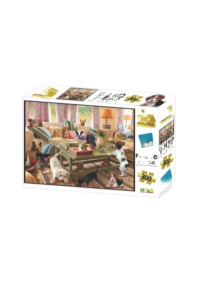 Köpekler Oturma Odasında Puzzle 300 Parça