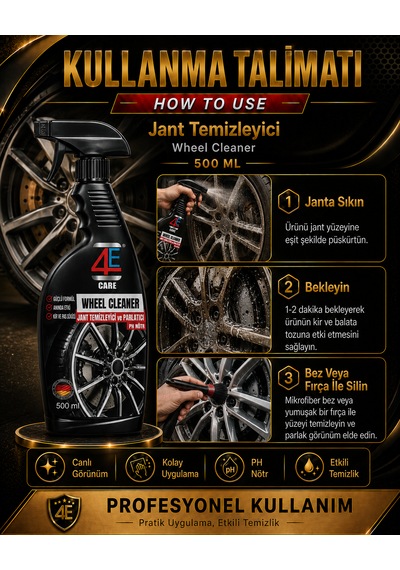 4e Care Jant Temizleyici Ve Parlatıcı 500 Ml
