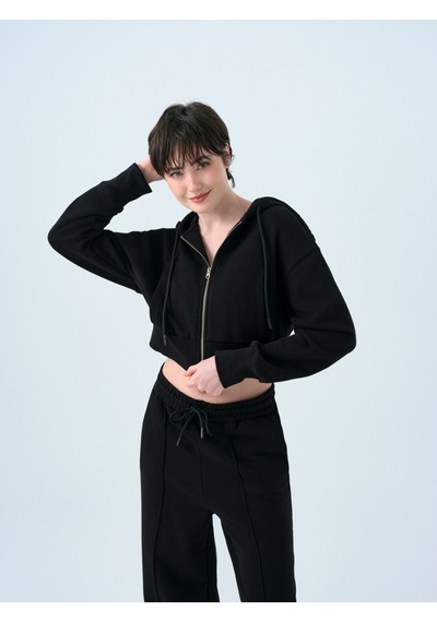 Straight Fit Kadın Eşofman Altı Siyah