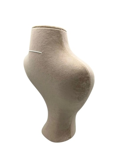 Yerli Üretim Zeus Model Süet Kumaş Sütlü Kahve Renk 29/ 22 Cm Takım Kolye Sergileme Mankeni Çok Renkli