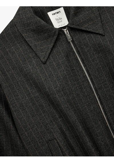 Koton Koton X Melis Ağazat - Uzun Kollu Cepli Fermuarlı Crop Bomber Ceket Gri Çizgili 6wak20413ew Gri Çizgili Koton Koton X Melis Ağazat - Uzun Kollu Cepli Fermuarlı Crop Bomber Ceket Gri Çizgili 6wak20413ew Gri Çizgili