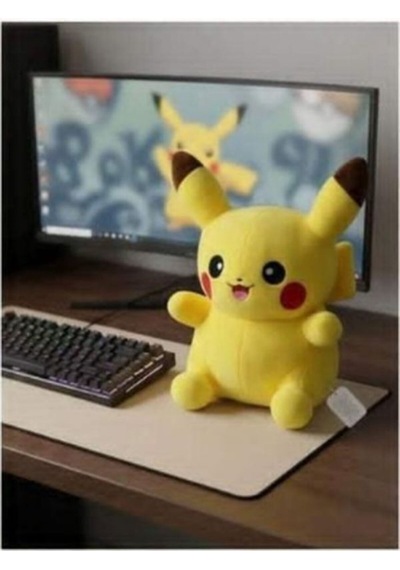 Pòkemon Pikachu Peluş Sevimli Oyuncak Büyük Boy 35 Cm Sarı