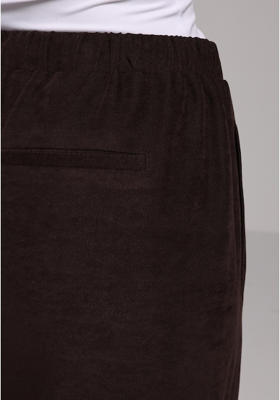 Colins Regular Fıt Yüksel Bel Geniş Paça Kadın Kahverengi Pantolon Cl1077545 Q1.v1 Dbr Koyu Kahve