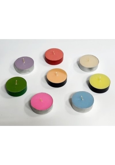 Renkli Tea Light 8 Adet Mum Çilek Kokulu 4434