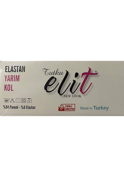 Tutku Elit Kadın Yarım Kol Likralı Fanila Atlet 2202- 9 Adet 001