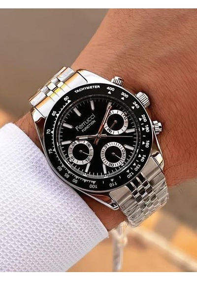 Ferrucci Fcf 1025 03648m.04 Fonksiyonlu Erkek Kol Saati Metalik Gri