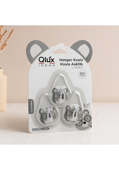 Şeffaf Yapışkanlı Askı 3'lü Koala Tip Diğer