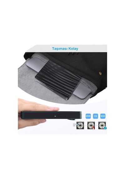 Upway Dvd Rw Usb 3 0 Type C Slim Harici Cd Dvd Yazıcı Okuyucu Apple Uyumlu MacBook İmac Windows11