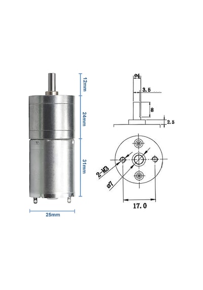Jga25-370 1000rpm 24v