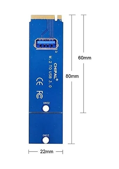 4444 Ngff M2 Ssd To Usb 3.0 Pci-e 1x 16x Çevirici Dönüştürücü Riser Kart Adaptörü