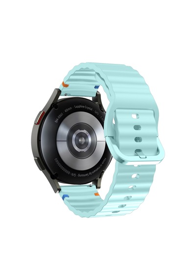 Huawei Watch Gt7 46mm İle Uyumlu Dalga Desenli Tokalı Yumuşak Soft Silikon Kordon