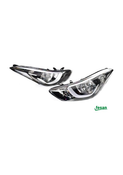 Hyundai Elantra Sağ Sol Ön Far Lambası Takımı 2013-2015 N11.1357