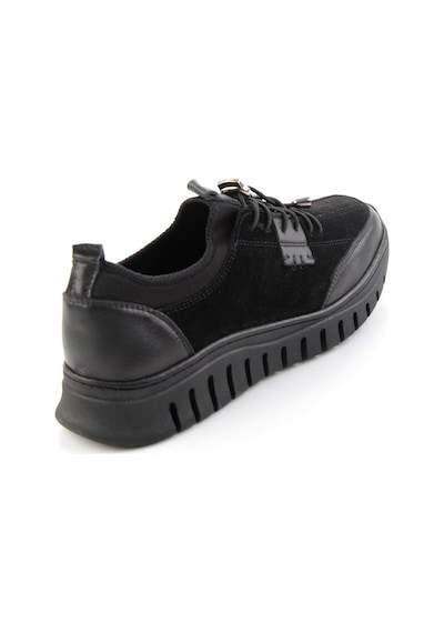 Bambi Siyah Süet Hakiki Deri Kadın Sneaker K01753000302