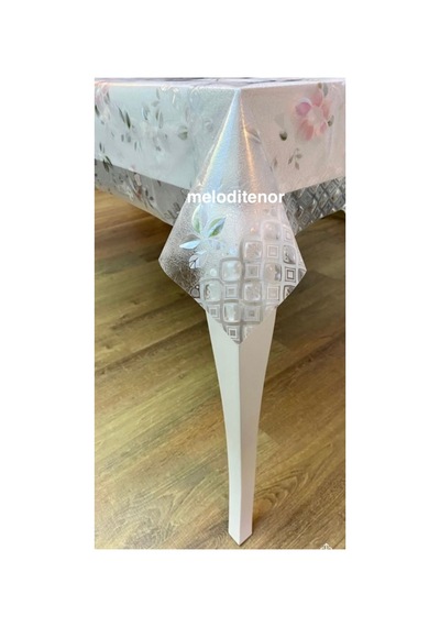 Desenli Şeffaf Parlak Yanardönerli Sedefli Lüks Buzlu Cam Pvc Muşamba Masa Örtüsü Koruyucu Lila
