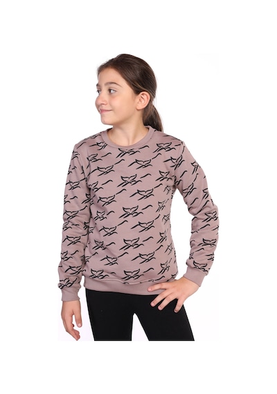 Toontoy Kız Çocuk Komple Balık Kuyruğu Baskılı Sweatshirt Kahverengi Toontoy Kız Çocuk Komple Balık Kuyruğu Baskılı Sweatshirt Kahverengi