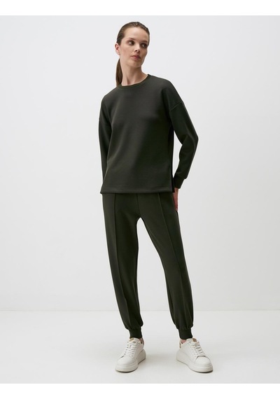 Jimmy Key Haki Bisiklet Yaka Uzun Kollu Oversize Sweatshirt 24sswedenv2312 Haki