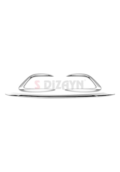 S-dizayn Mercedes Vito W447 Makyajlı Krom Ön Tampon Alt Çıtası 3 Prç. 2024 Üzeri A+ Kalite