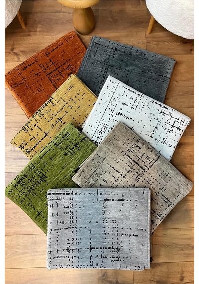 Tr Şönil Dokuma Kayma Yapmaz Makinede Yıkanabilir Leke Tutmaz Kesme Bohem Kilim Vizon 2 Krem Diğer