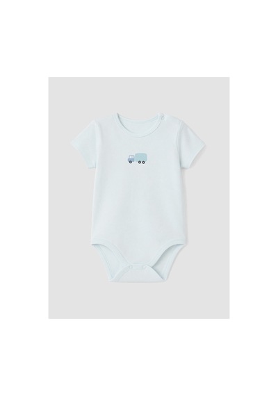 Lc Waikiki Alıta Cıty Farkıyla Lcw Baby Mavi Kısa Kollu Baskılı Erkek Bebek Body Mavi - 930971869 Mavi
