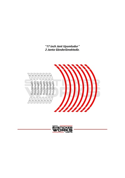 Cfmoto Jant Sticker Jant Şeridi 16lı Set Tüm Modeller Uyumlu Sticker Etiket Modeli