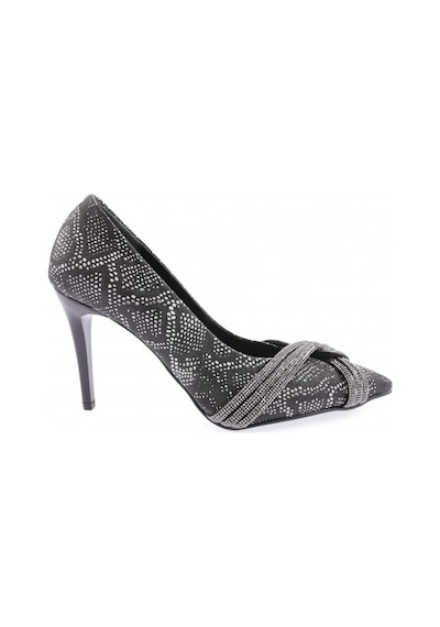 Dgn Ysf-06-23y Kadin Silver Taşli Burgu Bantli Abiye Ayakkabi YSF-06-1563-R11294 Siyah