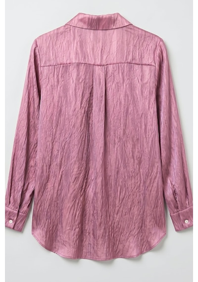 Sateen Salaş Gömlek - Pembe-137369