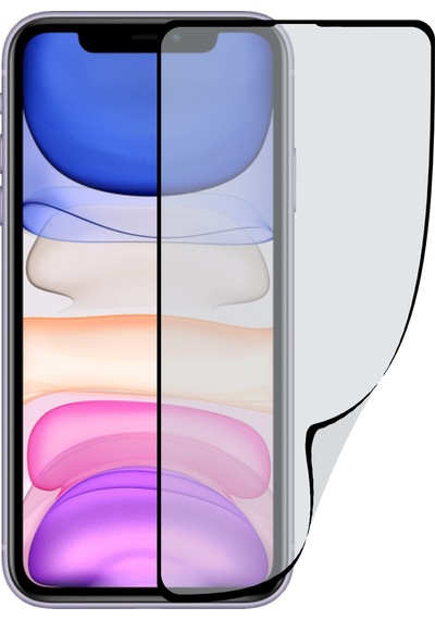 Apple Uyumlu   iPhone 11 Tam Kaplayan Fibernano Ekran Koruyucu Cam