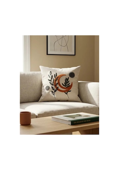 Punch Nakış Kırlent Kılıfı 2 Li 40 Cm X 40 Cm Açık Kahverengi - Bej