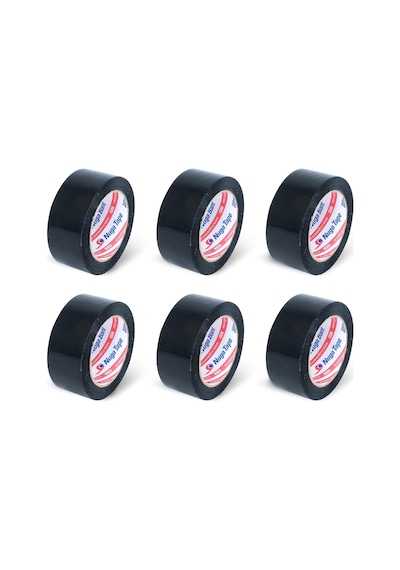 45 Mm X 100 Mt Siyah Koli Bandı 6 Adet 1