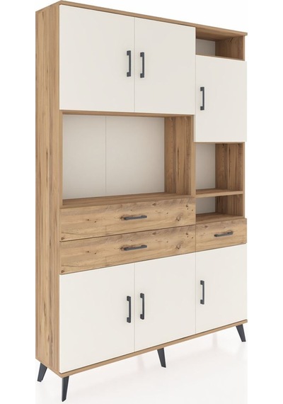 Arges Dolap 10 Raflı 3 Çekmeceli 6 Kapaklı 132x30x195 Çam-aytaşı/çam Aytası/atlas Çam Arges Dolap 10 Raflı 3 Çekmeceli 6 Kapaklı 132x30x195 Çam-aytaşı/çam Aytası/atlas Çam