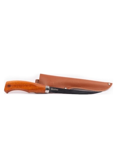Mustad Mustad Taşıma Kılıflı Çelik Fileto Kamp Bıçağı - 6 İnç Ahşap