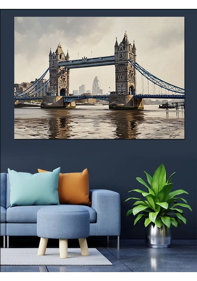Ahşap Tablo Tower Bridge Ve Londra Manzarası
