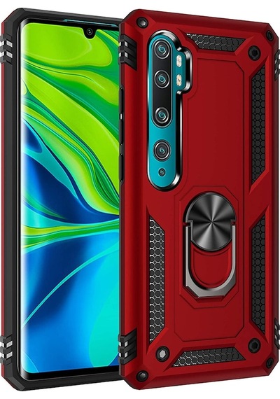 Xiaomi Mi Note 10 Kilif Selfie Yüzüklü Tutuculu Koruyucu 171165886 - Renk / Kirmizi